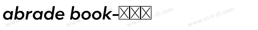 abrade book字体转换